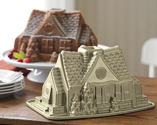 Nordic Ware Gingerbread House Bundt Pan  Casa de jengibre, Torta de casa,  Pasteles con forma de rosca