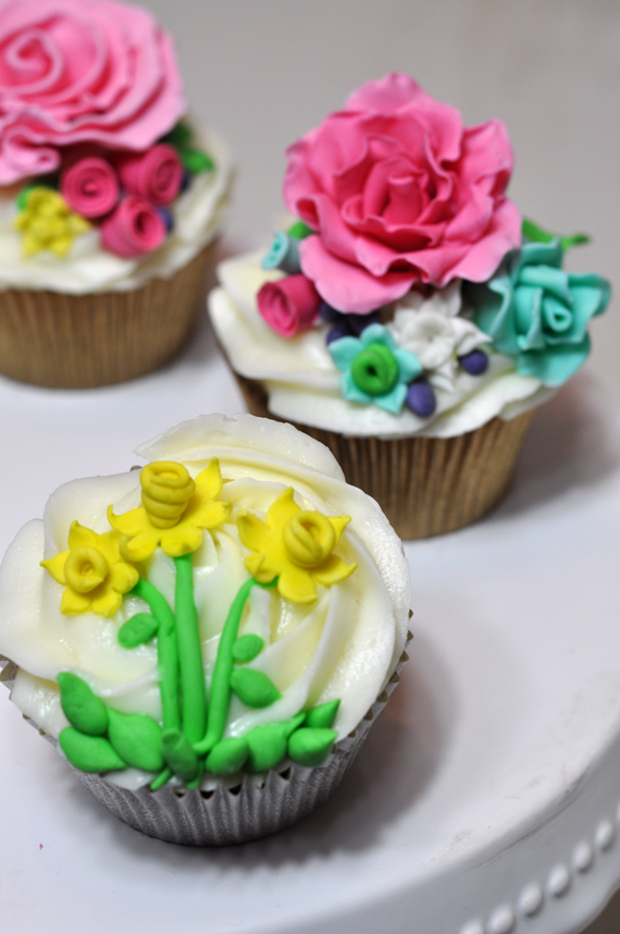 curso de cupcakes de flores