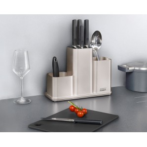 Joseph Joseph Duo Kitchen - Organizador para encimera de cocina,  almacenamiento para aparatos, utensilios y condimentos, color gris