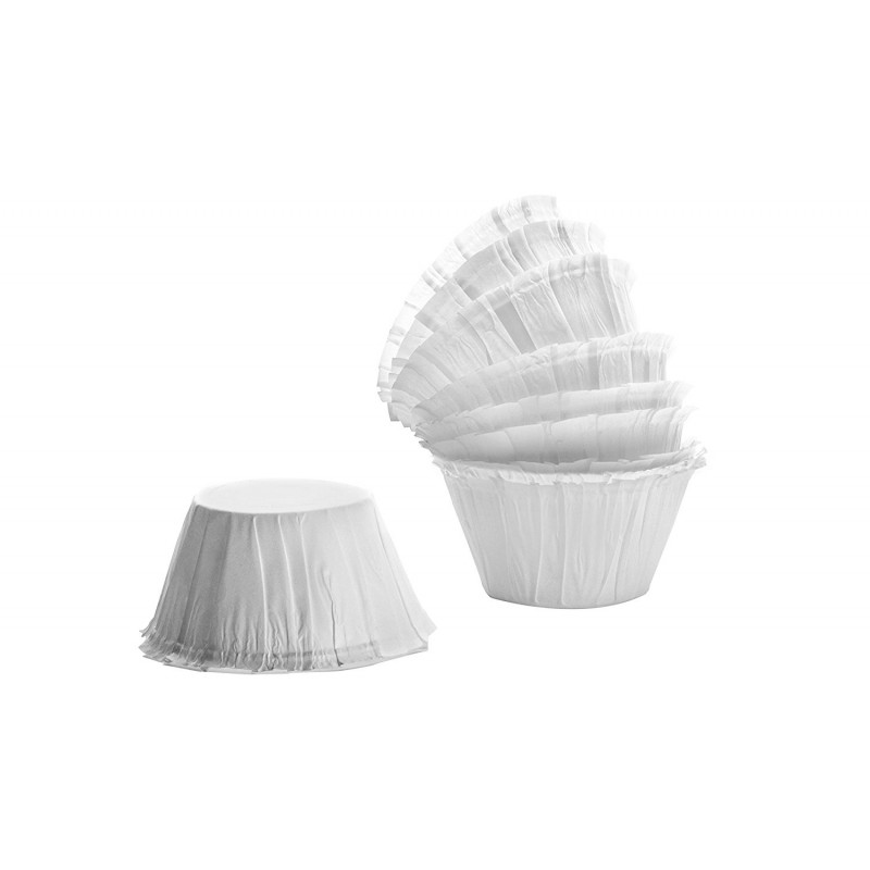 Moldes de papel para muffin en color blanco
