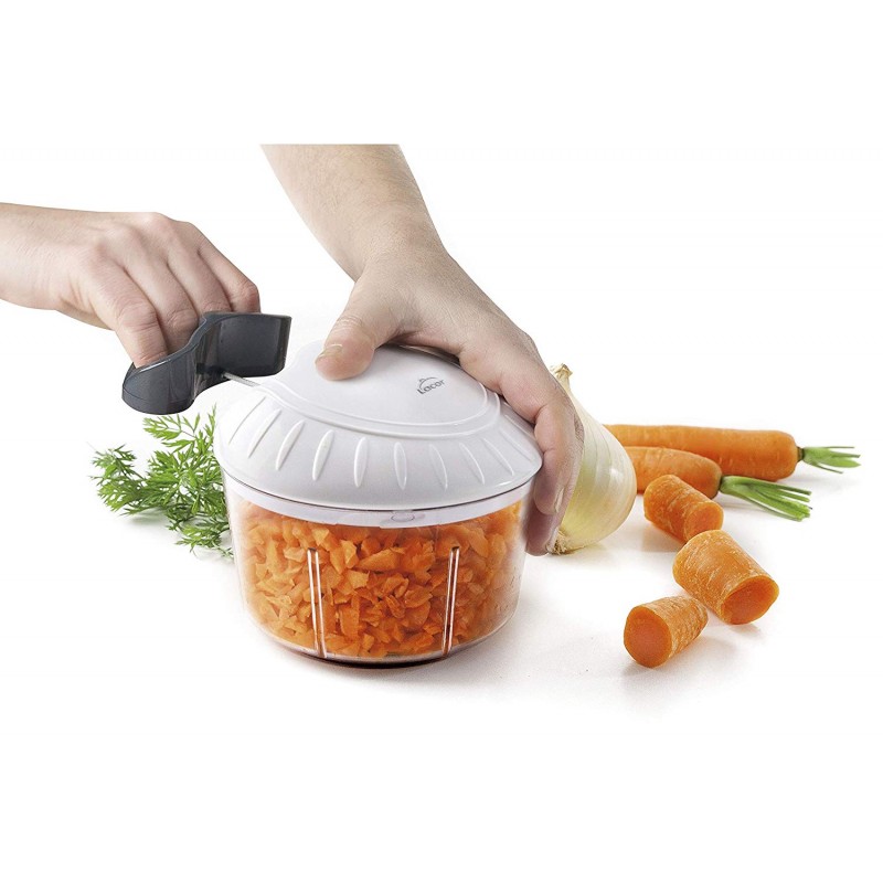 Picadora manual de alimentos con cuerda - Cuenta con 3 cuchillas