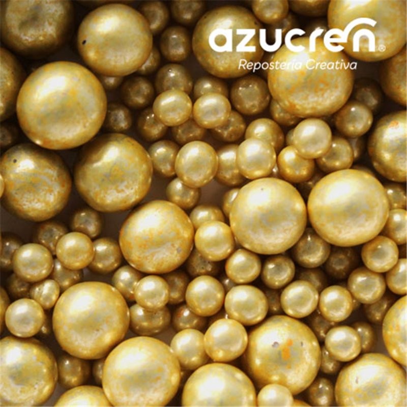 Perlas de azúcar de oro comestible / Perlas de azúcar de oro