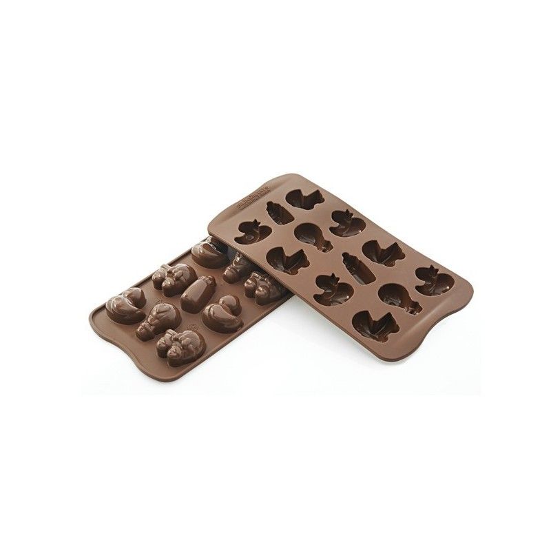 Molde bombones Huevo chocolate 3D Silikomart