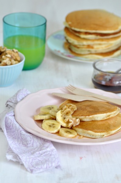 tortitas con maple syrup
